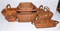 (7) Longaberger baskets in various sizes and