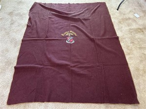 Kappa Sigma wool blanket  - dime size hole