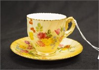 Royal Worcester blush ware cup and saucer