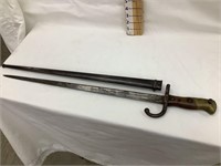 1879 French Bayonet w/ Scabbard, 20 1/2” Blade,