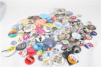 Large Collection of Pins - Political , etc.