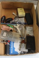 Box of Hardware, Pepper Spray, Adapter, &
