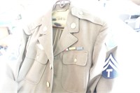 WW2-U.S. Army Olive field dress with real patches.
