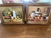 Pair of vintage kitchen prints