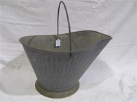 Galvanized coal bucket