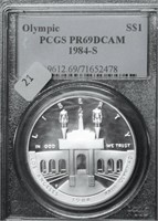1984 S PCGS PF69DC OLYMPIC DOLLAR