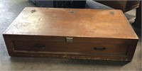 Wooden Under Bed Chest with Hinged Lid