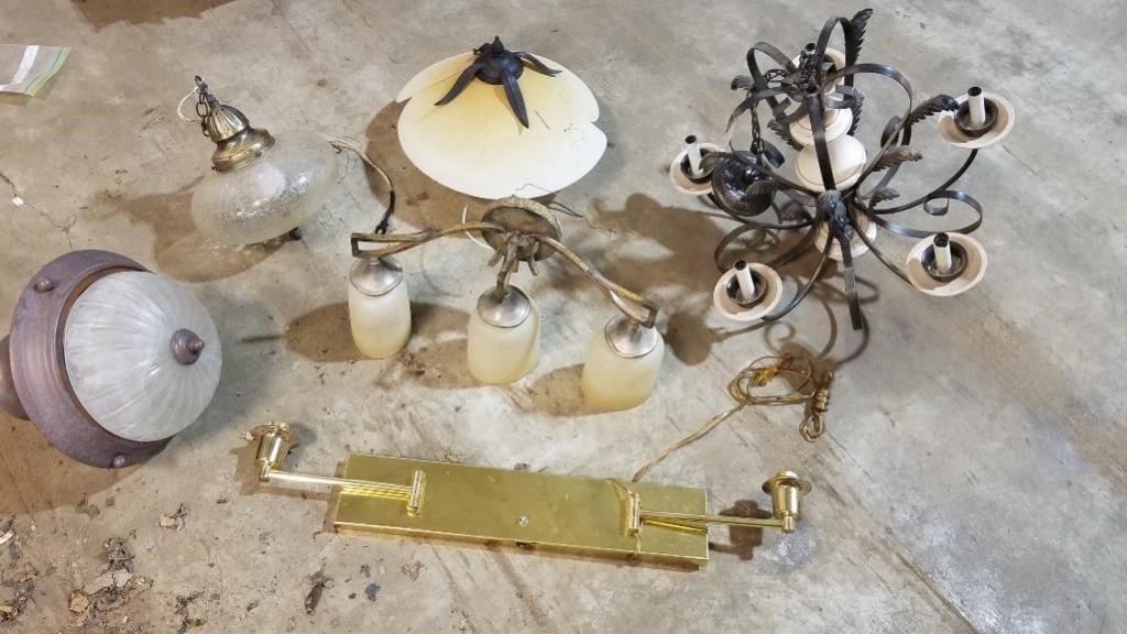 Variety of Vintage Light Fixtures