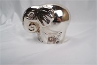 Chrome Color Elephant Coin Bank