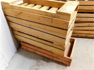 4- wood engine crates, 19" x36" x4" deep