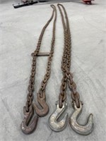 2- 18ft Chains with Hooks