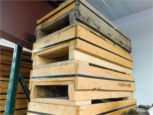 5- wood engine crates, 19" x 36" x 4" deep