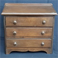 Antique salesmen sample chest of drawers