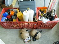 Three crates of miscellaneous items
