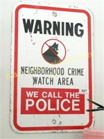 Porcelain over metal Neighborhood watch sign