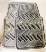 Pair heavy rubber automobile floor mats