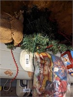 Christmas Tree, Tin, and Throw Blanket