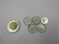 5 x 0.10$ Canada 1867-1967 silver