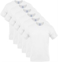 Gildan Mens Crew T-Shirts, White, XL
