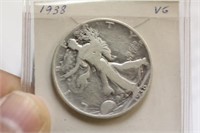 1938 Walking Liberty Silver Half Dollar