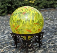 10 inch Colorful Glass Gazing Ball for Garden Deco