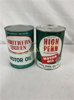 (2) OLD STOCK CANS SOUTHERN QUEEN,HIGH PENN