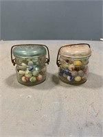 2 jars of marbles 3.5” tall