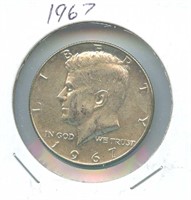 1967 Kennedy Silver Half Dollar - 40% Silver