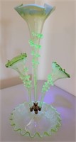 Antique Uranium Opalescent Epergne **