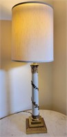 Vntg Brass Detailed Table Lamp