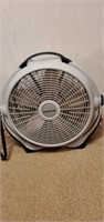Grey Wind Machine Adjustable Round Floor Fan
