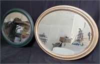 Pair of oval mirrors