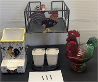 Rooster kitchen decor; nesting hen and more