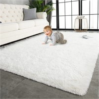 TWINNIS Fluffy Rugs 5x8 Feet  White