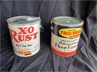 2 Vintage advertising paint  cans