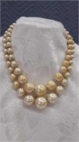 Double-stranded vintage pearls 13.5 in Long