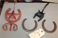 Vintage horse shoes, and decor