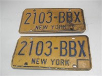 Two New York License Plates