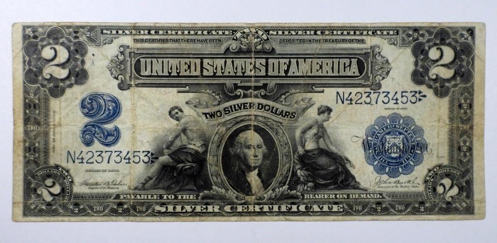 1899 $2 SILVER CERTIFICATE CURRENCY