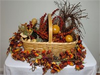 Fall Decorations and Basket