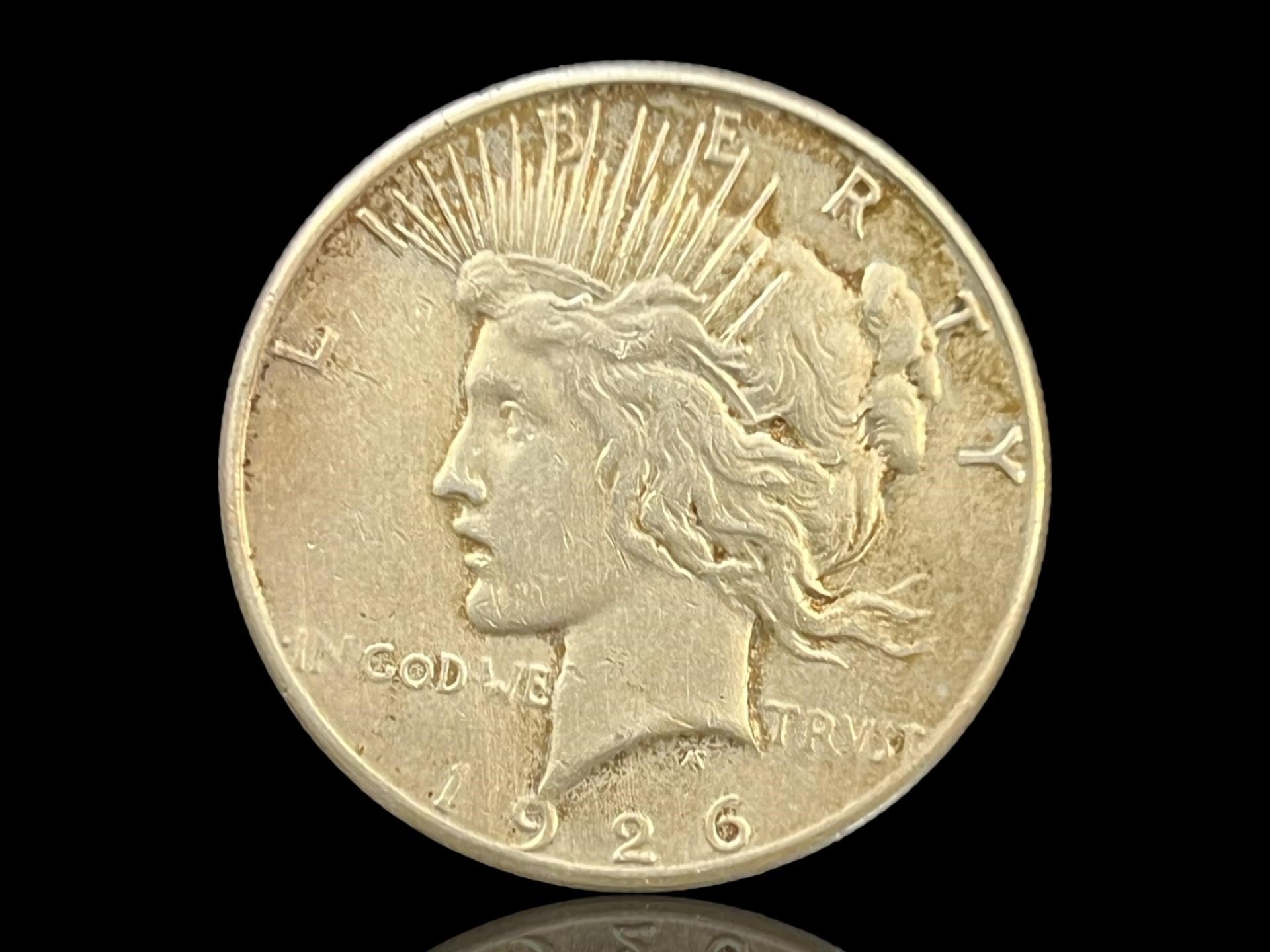 1926 90% Silver Peace Dollar Coin