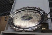 SILVERPLATED HANDLED TRAY