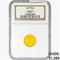 1927 $2.50 Gold Quarter Eagle NGC MS63