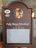 POLLY WANTS A COCKTAIL DRINK MENU 24x16