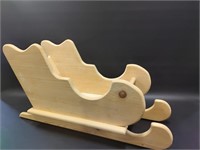 Solid Wood Unfinished Sleigh