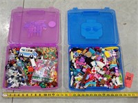 (2) Lego Storage Boxes with Misc Legos
