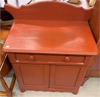 Red Painted Washstand