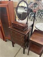 Mahogany Silverware Chest & Mahogany Shaving