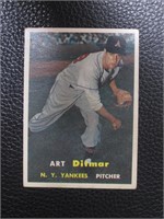 1957 TOPPS #132 ART DITMAR YANKEES VINTAGE