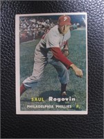 1957 TOPPS #129 SAUL ROGOVIN PHILLIES VINTAGE